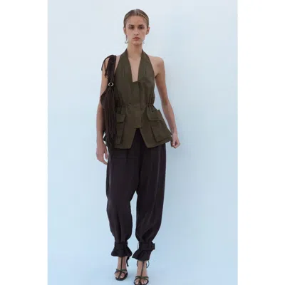 H&m Balloon Trousers In Brown