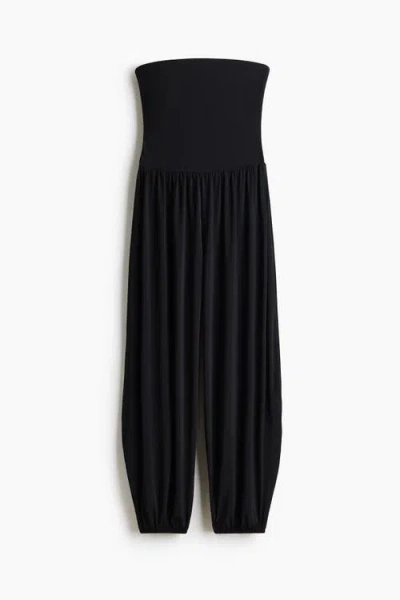 H&m Balloon-leg Bandeau Jumpsuit In Black