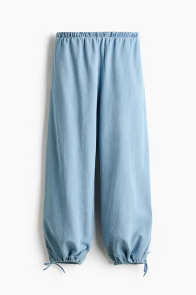 H&m Balloon-leg Denim Pants In Blue