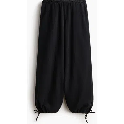 H&m Balloon-leg Denim Trousers In Black