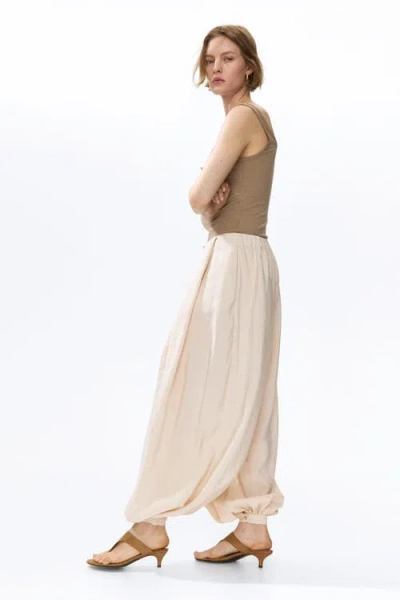 H&m Balloon-leg Modal Pants In Neutral