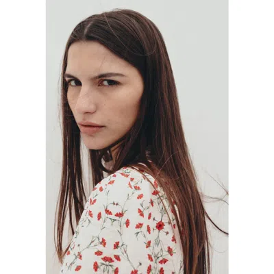 H&m Balloon-sleeved Blouse In Multi