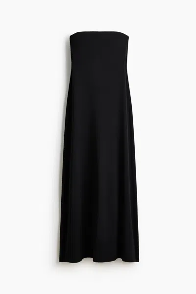 H&m Bandeau Maxi Dress In Black