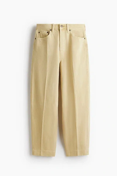 H&m Barrel High Ankle Jeans In Gold