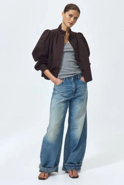H&m Barrel High Waist Jeans In Animal Print