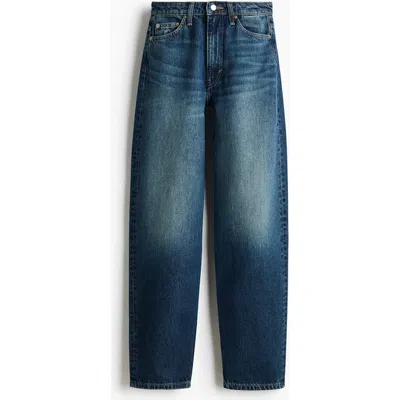 H&m Barrel High Waist Jeans In Blue