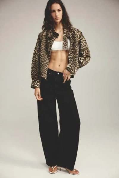 H&m Barrel-leg High-waist Jeans In Black