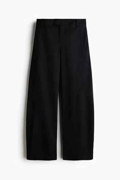 H&m Barrel-leg Pants In Black