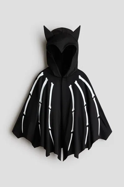 H&m Bat Costume Cape In Black