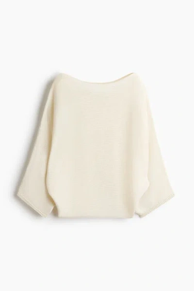 H&m Batwing-sleeved Jumper In Neutral