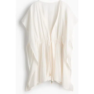 H&m Beach Kaftan Dress In White