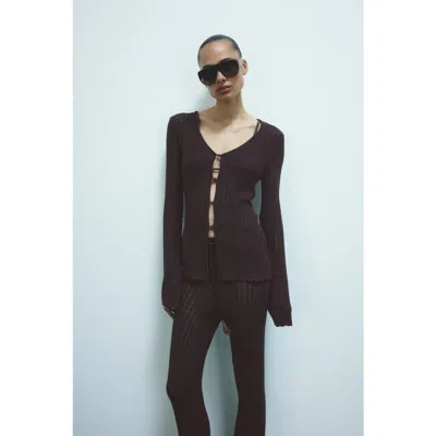 H&m Bead-detail Crochet-look Top In Black