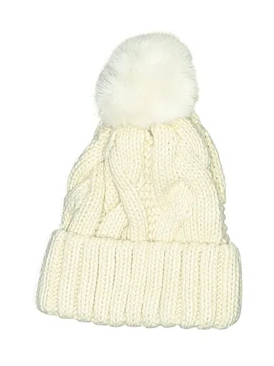 Pre-owned H&m Beanie Hat In Ivory