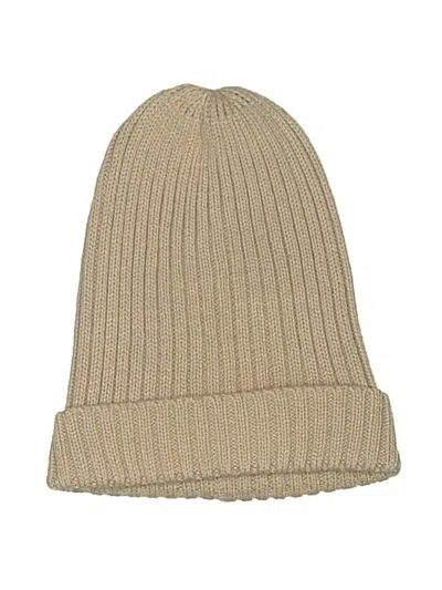 Pre-owned H&m Beanie Hat In Tan