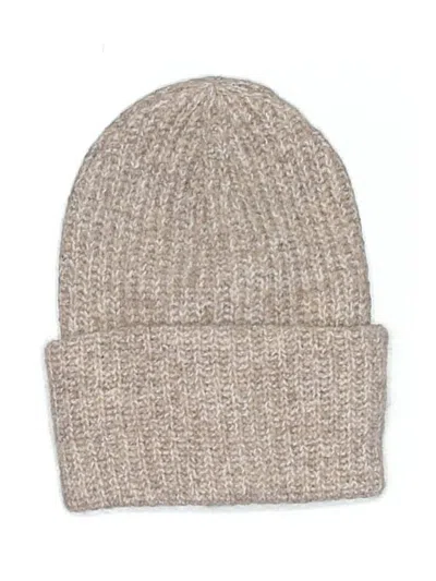 Pre-owned H&m Beanie Hat In Tan