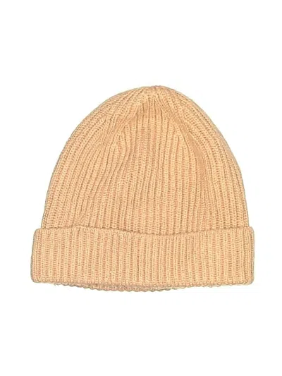 Pre-owned H&m Beanie Hat In Tan