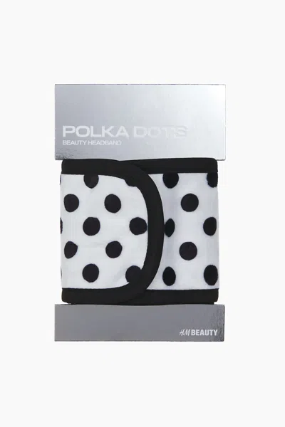 H&m Beauty Headband In White/dotted