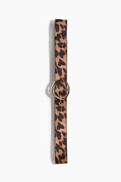 H&m Belt In Beige/leopard Print