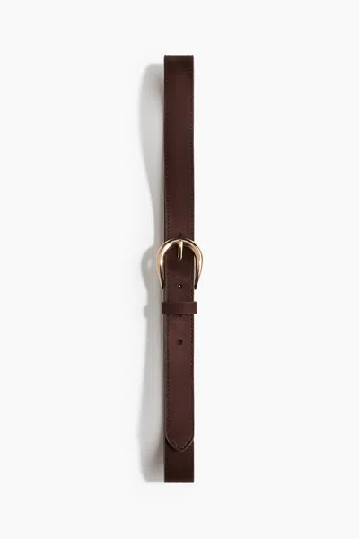 H&m Belt In Dark Brown