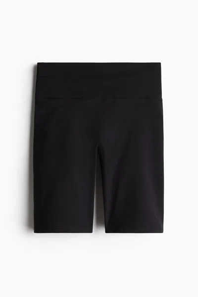 H&m Biking Shorts With Softmove In Black