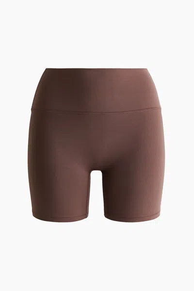 H&m Biking Shorts With Softmove In Brown