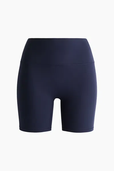 H&m High-waist Bike Shorts With Sculptmove In Navy Blue