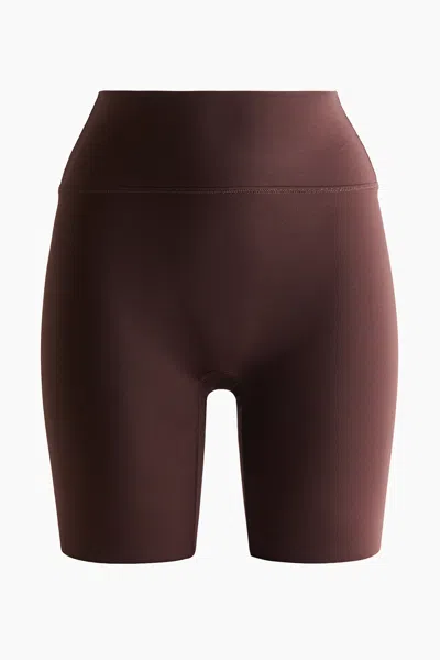 H&m Biking Shorts With Softmove In Burgundy