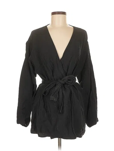 Pre-owned H&m Blazer Jacket In Black