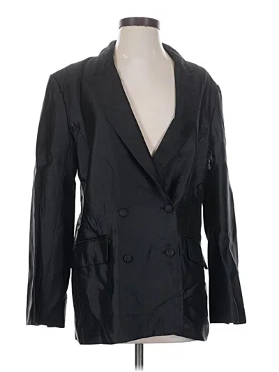 Pre-owned H&m Blazer Jacket In Black