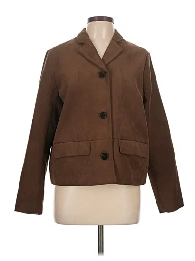 Pre-owned H&m Blazer Jacket In Brown