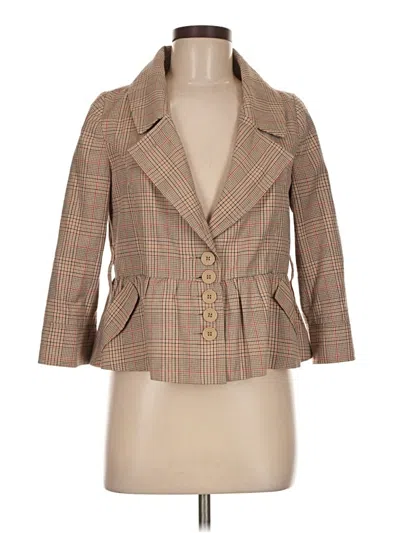 Pre-owned H&m Blazer Jacket In Brown