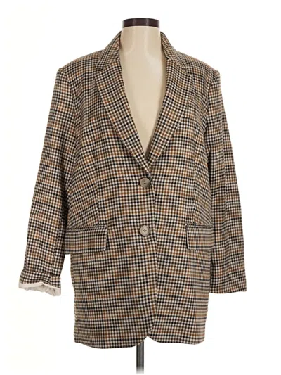 Pre-owned H&m Blazer Jacket In Brown