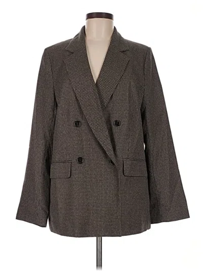 Pre-owned H&m Blazer Jacket In Brown