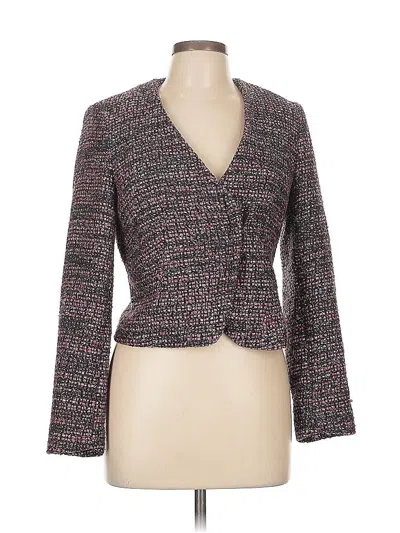 Pre-owned H&m Blazer Jacket In Burgundy