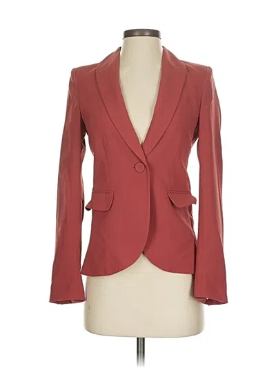 Pre-owned H&m Blazer Jacket In Burgundy