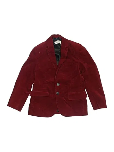 Pre-owned H&m Kids' Blazer Jacket In Burgundy