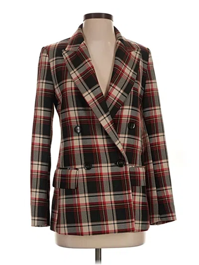 Pre-owned H&m Blazer Jacket In Burgundy