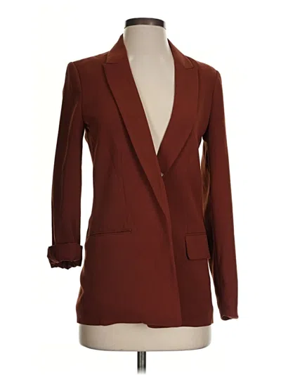 Pre-owned H&m Blazer Jacket In Burgundy