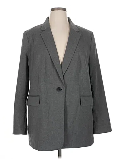 Pre-owned H&m Blazer Jacket In Gray