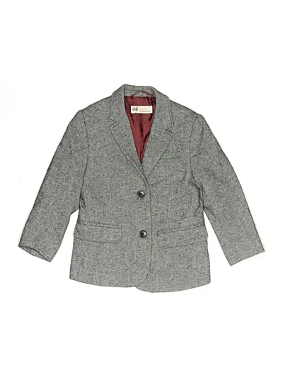 Pre-owned H&m Kids' Blazer Jacket In Gray