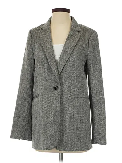 Pre-owned H&m Blazer Jacket In Gray