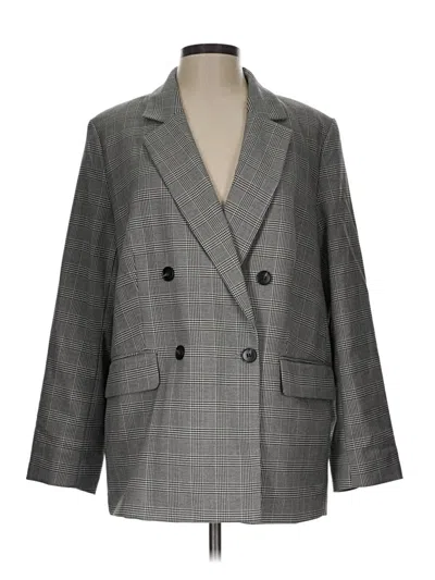 Pre-owned H&m Blazer Jacket In Gray