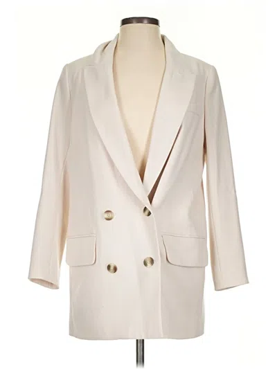 Pre-owned H&m Blazer Jacket In Ivory