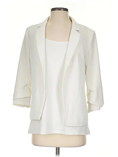 Pre-owned H&m Blazer Jacket In Ivory