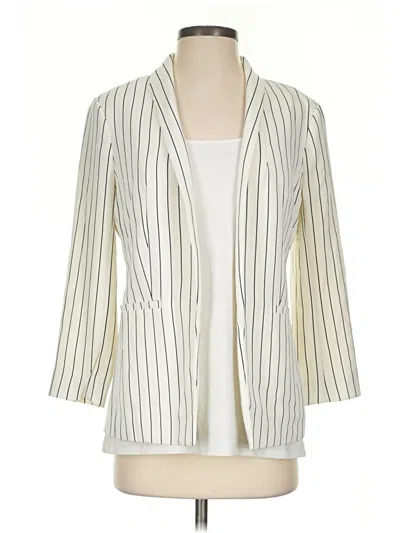 Pre-owned H&m Blazer Jacket In Ivory