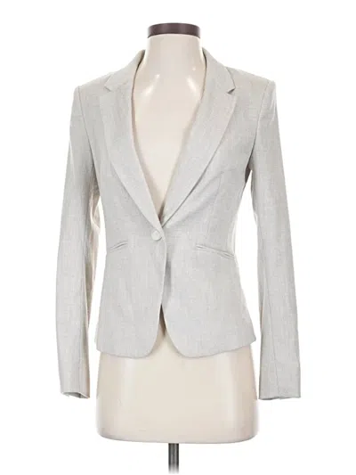 Pre-owned H&m Blazer Jacket In Silver