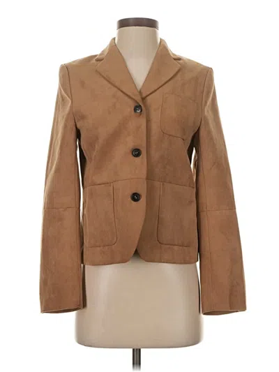 Pre-owned H&m Blazer Jacket In Tan
