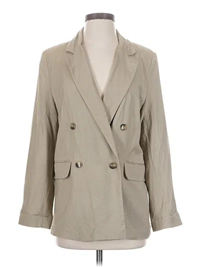 Pre-owned H&m Blazer Jacket In Tan