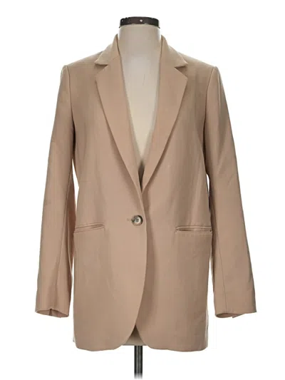 Pre-owned H&m Blazer Jacket In Tan