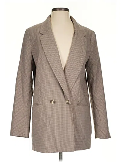Pre-owned H&m Blazer Jacket In Tan